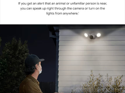 Google Nest Cam with Floodlight - Outdoor Wired Smart Security Camera