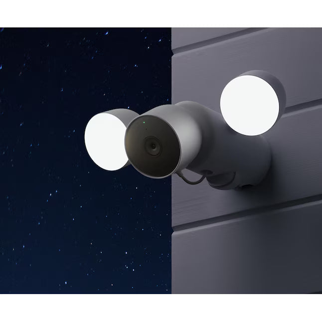 Google Nest Cam with Floodlight - Outdoor Wired Smart Security Camera