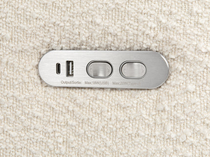 M11286PWB,Babyletto,Kiwi Plus Power Glider Recliner w/ Power Headrest in Performance Ivory Boucle