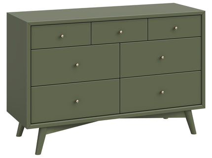 M15916OL,Palma 7-Drawer Double Dresser  Assembled in Olive