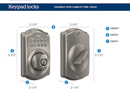 Schlage Camelot Aged Bronze Electronic Keypad Deadbolt and Entry Door Handleset Bundle