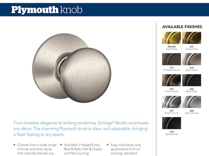 Schlage Encode Century Matte Black Electronic Deadbolt and Plymouth Door Knob Bundle