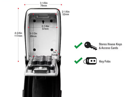 Master Lock Wall Mount Combination Push Button Lock Box