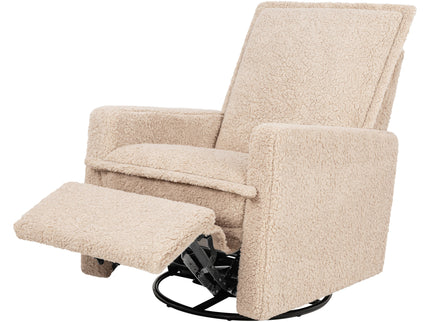 M20977CSG,Babyletto,Cali Flange Gliding Swivel Recliner in Chai Shearling