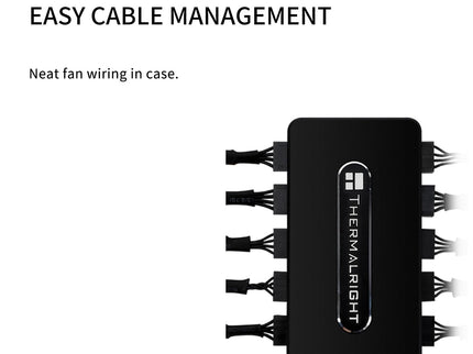 Thermalright Fan Hub Controller Rev.A – 10-Port 4-Pin 12V, SATA Powered, Magnetic + Paste, Supports 10 Fan Groups