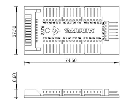 Barrow 7-Way RGB and Fan Hub (DK401-7)