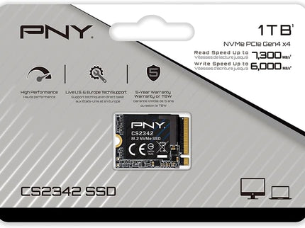 PNY CS2342 1TB Gen4 PCIe NVMe M.2 2230 3D NAND SSD