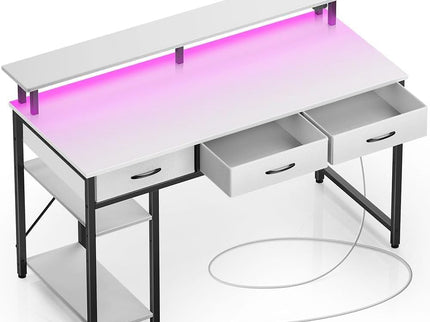 Rolanstar 47" Computer Desk with Power Outlets