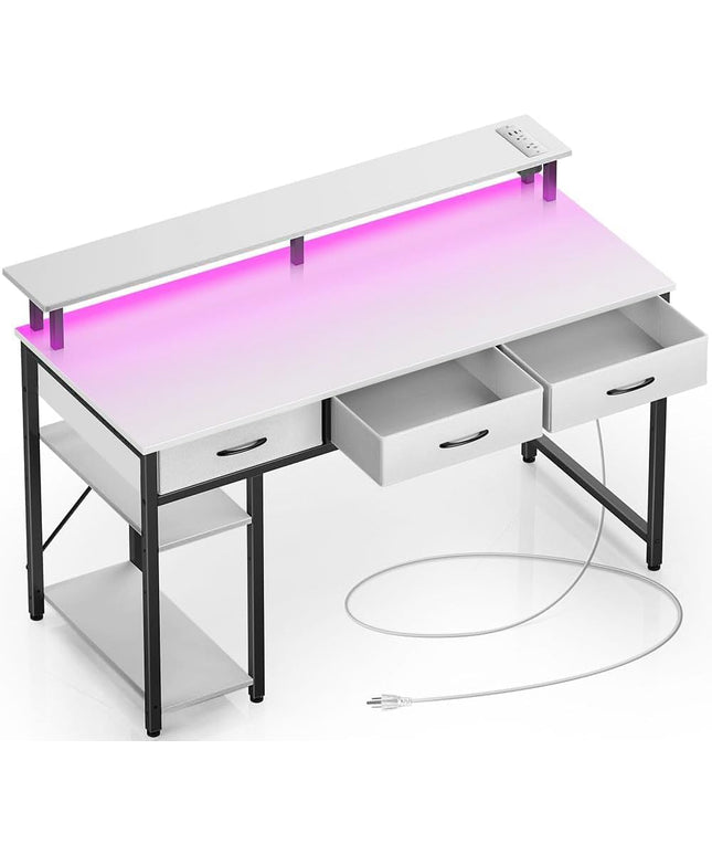 Rolanstar 47" Computer Desk with Power Outlets