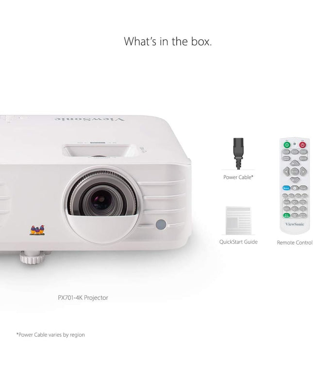 ViewSonic PX701-4K UHD 4K Projector with 3200 Lumens