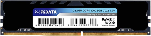 Black DDR4 RAM 8GB 3200MHz