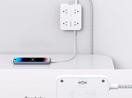 Surge Protector Power Strip - HANYCONY 8 Outlets 4 USB