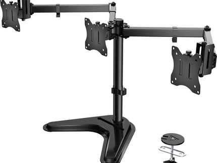 WALI Triple Monitor Desk Stand – Free-Standing