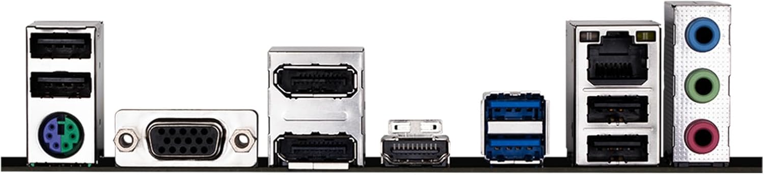 GIGABYTE H610M S2H V2 Motherboard, Supports 14th/13th/12th Gen Intel Core Processors (LGA 1700), mATX, DDR5, 1x M.2, PCIe 4.0, USB-C, HDMI, 2X DisplayPort, D-Sub, 1GbE LAN
