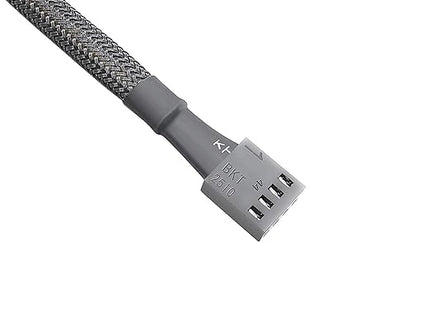 PWM Fan Hub – 1 to 5 Way, 4-Pin/3-Pin, 12V Desktop, Sleeved 15.7" Extension Cable