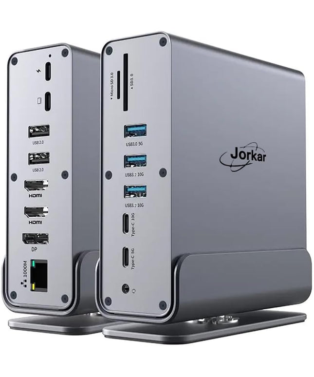 Laptop Docking Station 3 Monitors, 15-in-1 USB-C Dock Station Hub