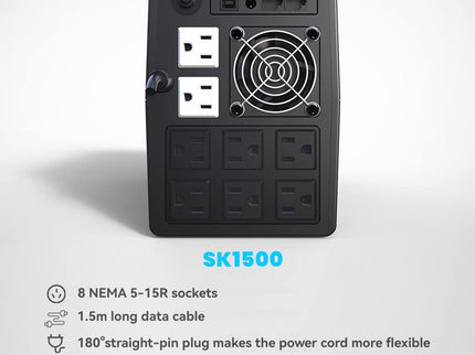 Ups Battery Backup and Surge Protector,Computer Uninterruptible Power Supply