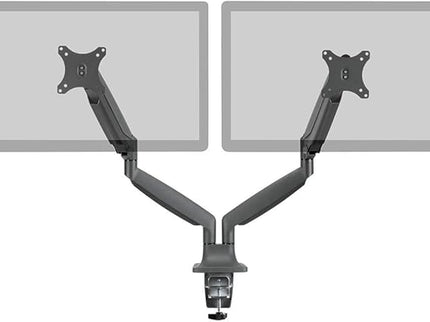 Monoprice Dual Monitor Gas Spring Desk Mount – Full-Motion, Supports 15–34" Monitors, Up to 19.8 lbs per Display – Black (Workstream Collection)