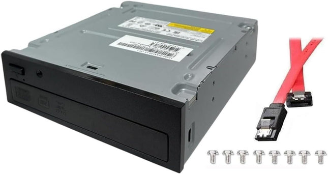 Lite-On 24X SATA Internal DVD+/-RW Drive Optical Drive IHAS124-14 with 1x Sata Power Cable, 8x Screws for Desktop Computers, Sever and More