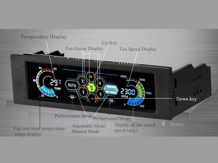 5-Channel PC Fan Controller – Front Panel LCD