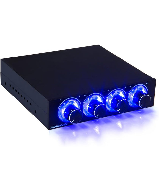 Kingwin 4-Channel Fan Controller – LED Display, 3.5" Bay, Independent Knob Control, Easy Setup