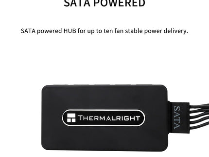 Thermalright Fan Hub Controller Rev.A – 10-Port 4-Pin 12V, SATA Powered, Magnetic + Paste, Supports 10 Fan Groups