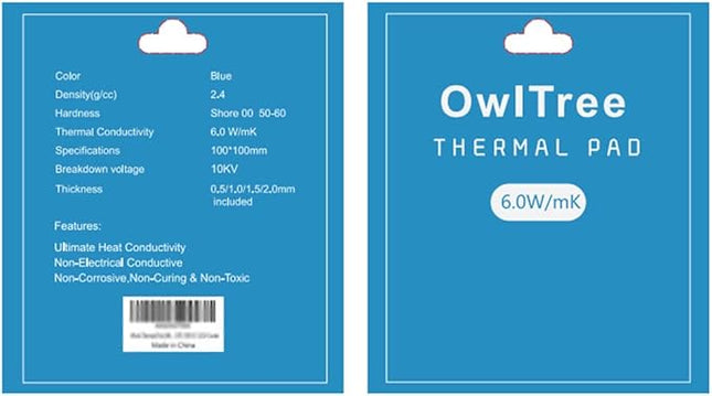 OwlTree 4-Pack Thermal Pads – 100x100mm