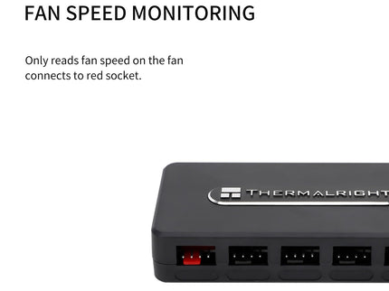 Thermalright Fan Hub Controller Rev.A – 10-Port 4-Pin 12V, SATA Powered, Magnetic + Paste, Supports 10 Fan Groups