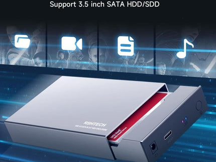 RSHTECH Hard Drive Enclosure Upgraded Version 3.5"
