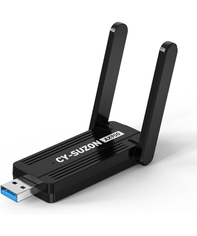 WiFi Adapter for Desktop PC, AX900 USB WiFi 6 Adapter with 5GHz/2.4GHz Dual Band, Bulit-in Driver for Windows 10/11 (AX900)
