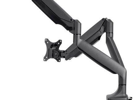 Monoprice Dual Monitor Gas Spring Desk Mount – Full-Motion, Supports 15–34" Monitors, Up to 19.8 lbs per Display – Black (Workstream Collection)