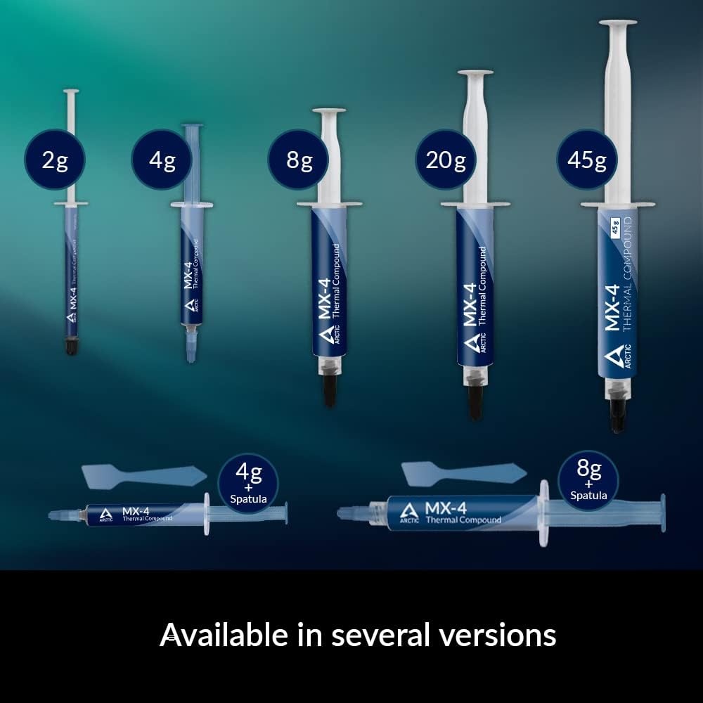 ARCTIC MX-4 (4 g) – High-Performance, Non-Conductive Thermal Paste for CPU & GPU, Long-Lasting with Excellent Thermal Conductivity.