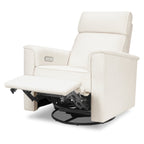 B17186YC,Monogram by Namesake,Willa Plus Power Glider Recliner w/ Power Headrest in Ivory Corduroy