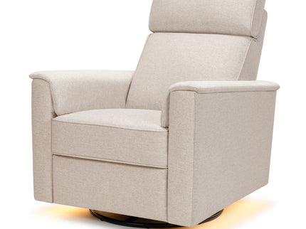 M17182PBEW,Namesake,Willa Pro Power Glider Recliner w/ Power Lumbar in Performance Beach Eco-Weave