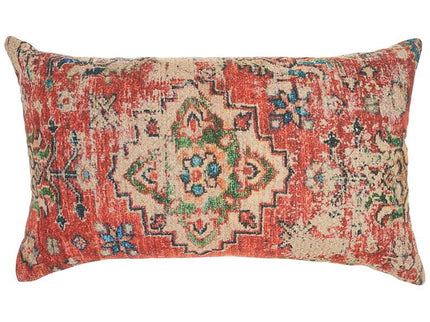 57 Grand Rust Persian Medallion 24"x14" Throw Pillow