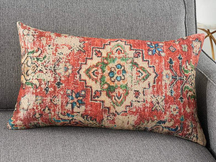 57 Grand Rust Persian Medallion 24"x14" Throw Pillow