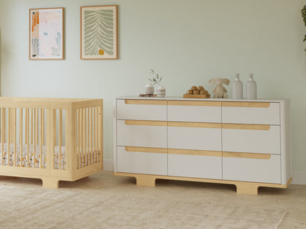 M23428WN,Babyletto,Yuzu 9-Drawer Dresser  Assembled in White/Natural