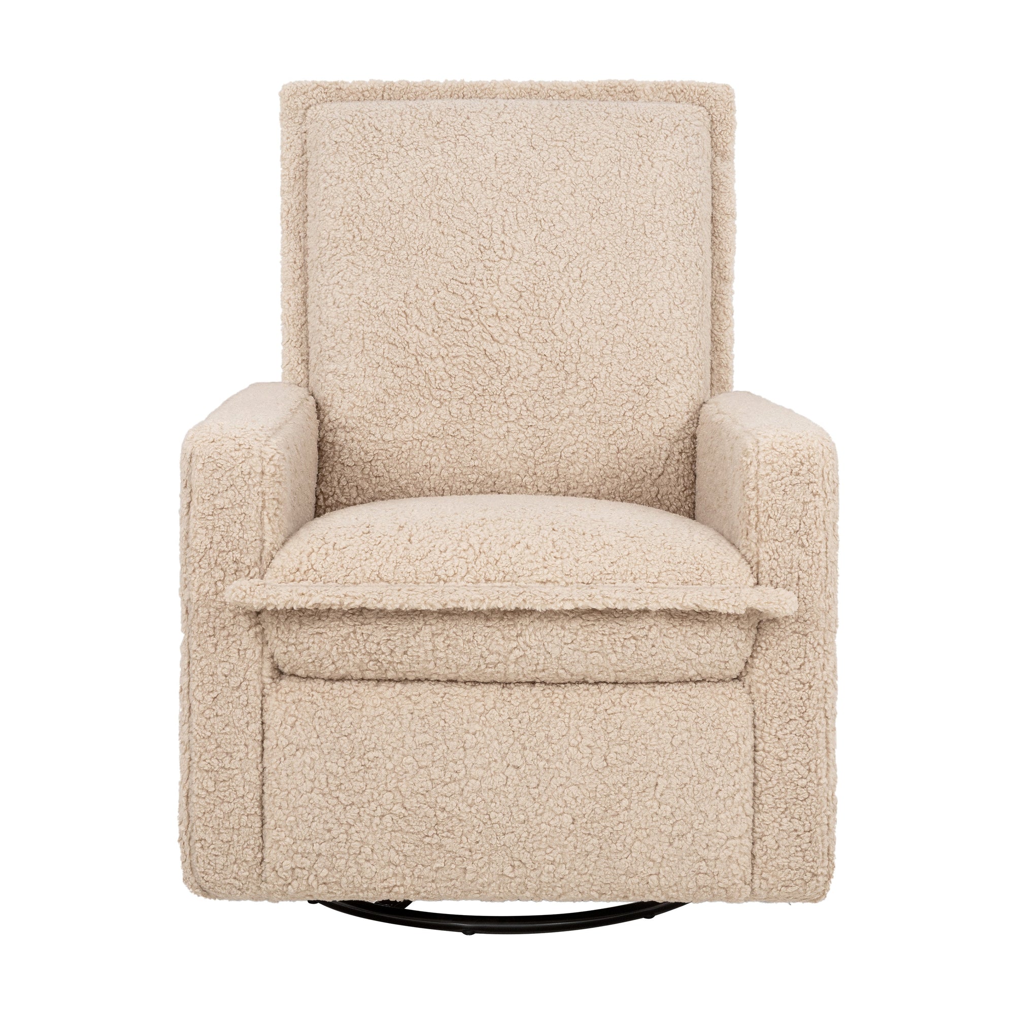 M20977CSG,Babyletto,Cali Flange Gliding Swivel Recliner in Chai Shearling