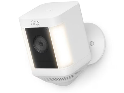 Ring Spotlight Cam Plus Battery - Smart Security Video Camera with 2 Motion-Activated LED Spotlights, 2-Way Talk, Color Night Vision, 2-Pack, White