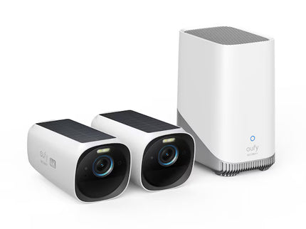 eufy eufycam 3 Indoor/Outdoor 16-Channel 2-Camera 4K Battery-operated Bullet Emmc (Included) Security Camera System