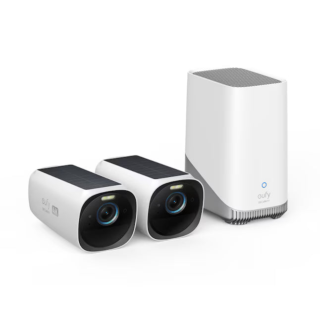 eufy eufycam 3 Indoor/Outdoor 16-Channel 2-Camera 4K Battery-operated Bullet Emmc (Included) Security Camera System