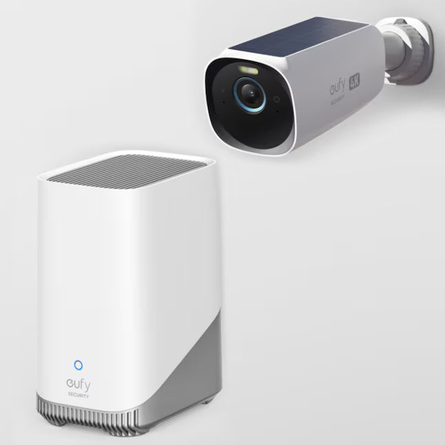 eufy eufycam 3 Indoor/Outdoor 16-Channel 2-Camera 4K Battery-operated Bullet Emmc (Included) Security Camera System