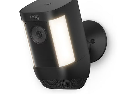 Ring Spotlight Cam Pro, Battery with 2K Video and Ring Vision, LED Lights, Dual-Band Wifi, and 3D Motion Detection, Black