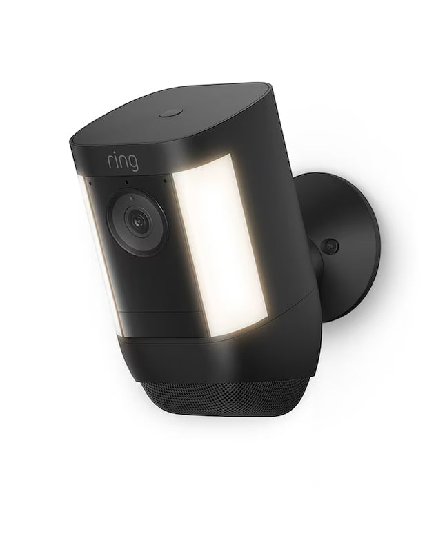 Ring Spotlight Cam Pro, Battery with 2K Video and Ring Vision, LED Lights, Dual-Band Wifi, and 3D Motion Detection, Black