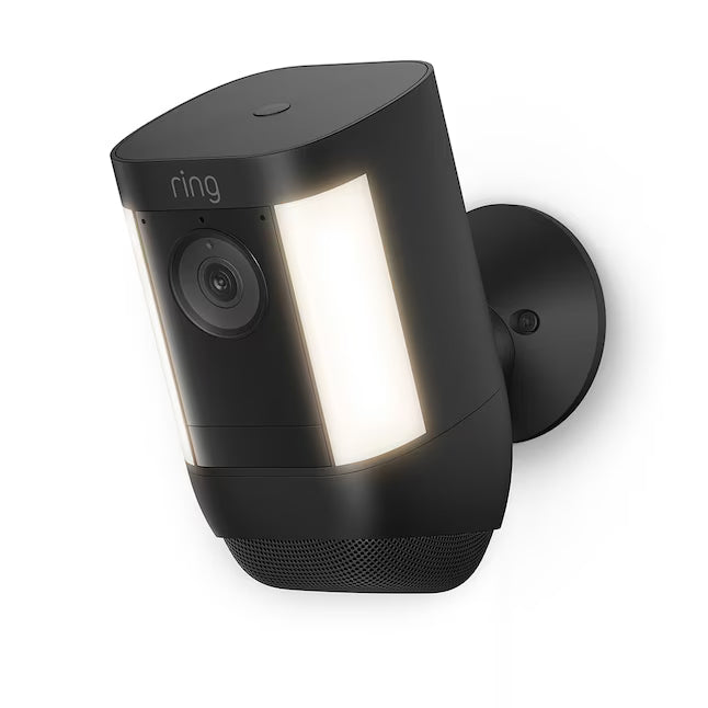 Ring Spotlight Cam Pro, Battery with 2K Video and Ring Vision, LED Lights, Dual-Band Wifi, and 3D Motion Detection, Black