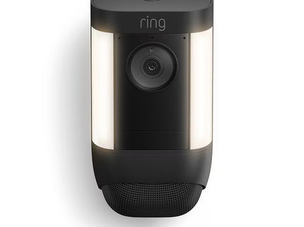 Ring Spotlight Cam Pro, Battery with 2K Video and Ring Vision, LED Lights, Dual-Band Wifi, and 3D Motion Detection, Black