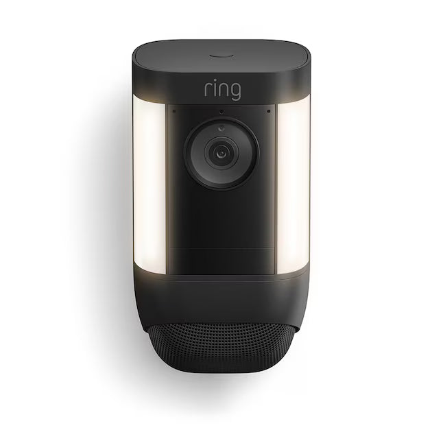 Ring Spotlight Cam Pro, Battery with 2K Video and Ring Vision, LED Lights, Dual-Band Wifi, and 3D Motion Detection, Black