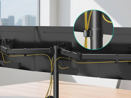 WALI Triple Monitor Desk Stand – Free-Standing