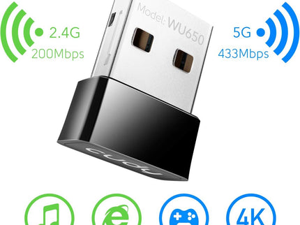 Cudy AC 650Mbps USB WiFi Adapter for PC