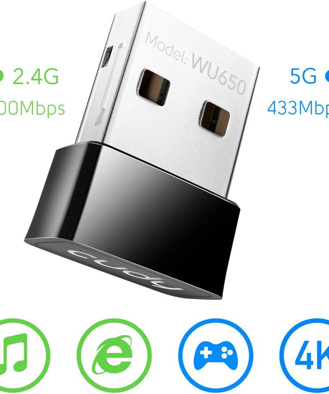 Cudy AC 650Mbps USB WiFi Adapter for PC